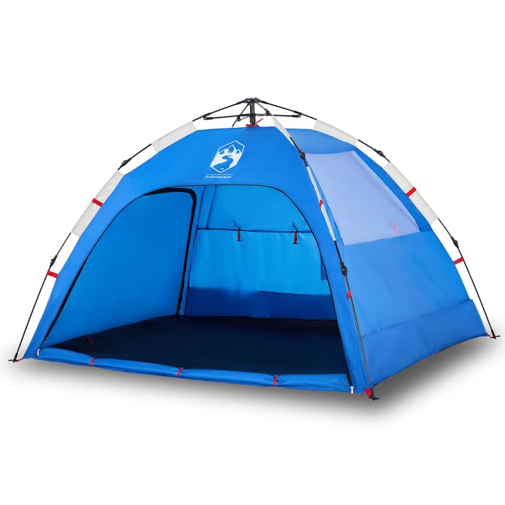 vidaXL Cort camping 2 persoane albastru azur impermeabil setare rapidă