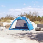 vidaXL Cort camping 2 persoane albastru azur impermeabil setare rapidă