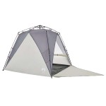 vidaXL Cort camping 4 persoane gri impermeabil setare rapidă