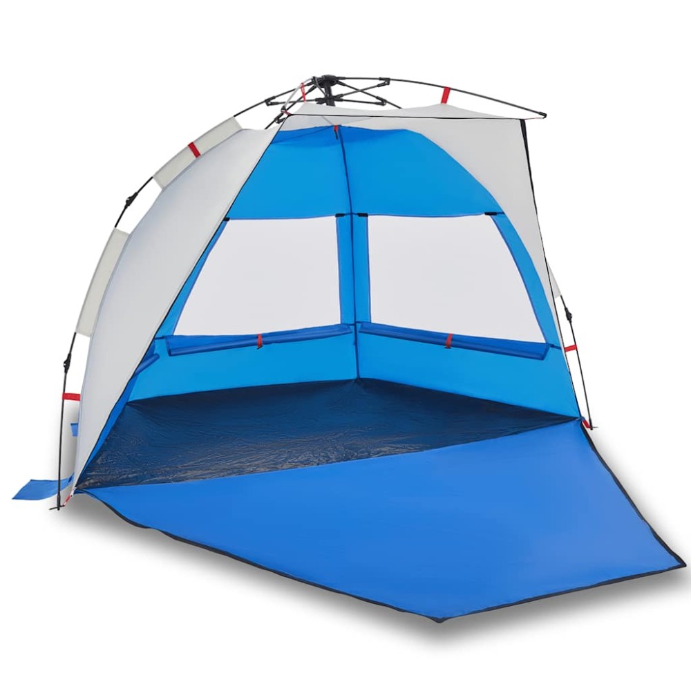 vidaXL Cort camping 2 persoane albastru azur impermeabil setare rapidă