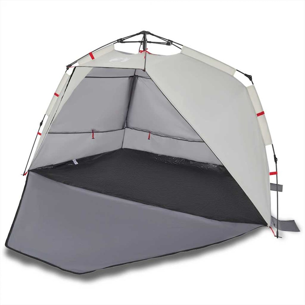 vidaXL Cort camping 3 persoane gri impermeabil setare rapidă
