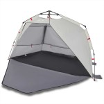 vidaXL Cort camping 3 persoane gri impermeabil setare rapidă