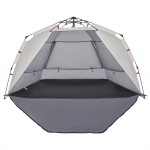 vidaXL Cort camping 3 persoane gri impermeabil setare rapidă