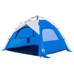 vidaXL Cort camping 3 persoane albastru azur impermeabil setare rapidă vidaXL Cort camping 3 persoane albastru azur impermeabil setare rapidă