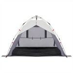 vidaXL Cort camping 3 persoane gri impermeabil setare rapidă