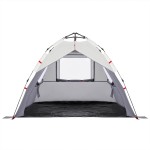 vidaXL Cort camping 3 persoane gri impermeabil setare rapidă
