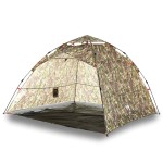 vidaXL Cort de pescuit pentru 4 persoane, camuflaj, setare rapidă