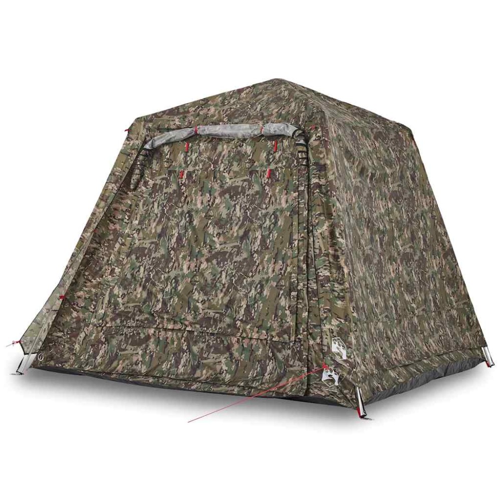 vidaXL Cort de pescuit pentru 4 persoane, camuflaj, setare rapidă