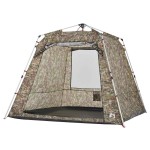 vidaXL Cort de pescuit pentru 4 persoane, camuflaj, setare rapidă