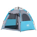 vidaXL Cort de camping cabană 4 persoane albastru cu eliberare rapidă vidaXL Cort de camping cabană 4 persoane albastru cu eliberare rapidă