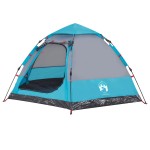 vidaXL Cort de camping cabană 4 persoane albastru cu eliberare rapidă vidaXL Cort de camping cabană 4 persoane albastru cu eliberare rapidă