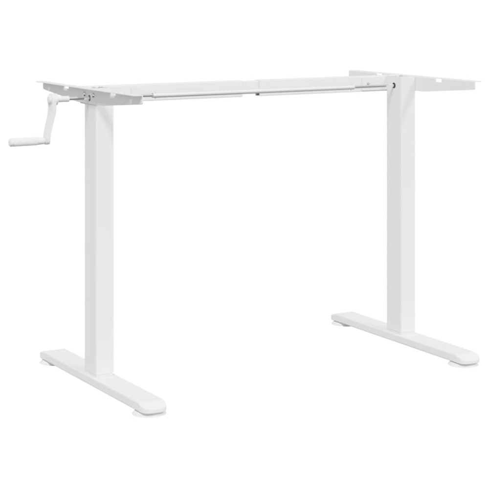 vidaXL Cadru birou de sine stătător alb, (94-135)x60x(70-114) cm, oțel