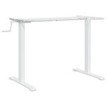 vidaXL Cadru birou de sine stătător alb, (94-135)x60x(70-114) cm, oțel