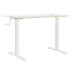 vidaXL Cadru birou de sine stătător alb, (94-135)x60x(70-114) cm, oțel