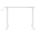 vidaXL Cadru birou de sine stătător alb, (94-135)x60x(70-114) cm, oțel