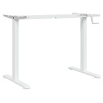 vidaXL Cadru birou de sine stătător alb, (94-135)x60x(70-114) cm, oțel