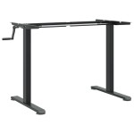 vidaXL Cadru de birou, negru, (94-135)x60x(70-114) cm, oțel