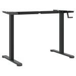vidaXL Cadru de birou, negru, (94-135)x60x(70-114) cm, oțel