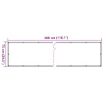 vidaXL Paravan de balcon, gri, 300x75 cm, PVC vidaXL Paravan de balcon, gri, 300x75 cm, PVC