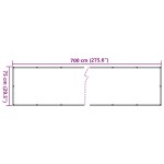 vidaXL Paravan de balcon, gri, 700x75 cm, PVC vidaXL Paravan de balcon, gri, 700x75 cm, PVC