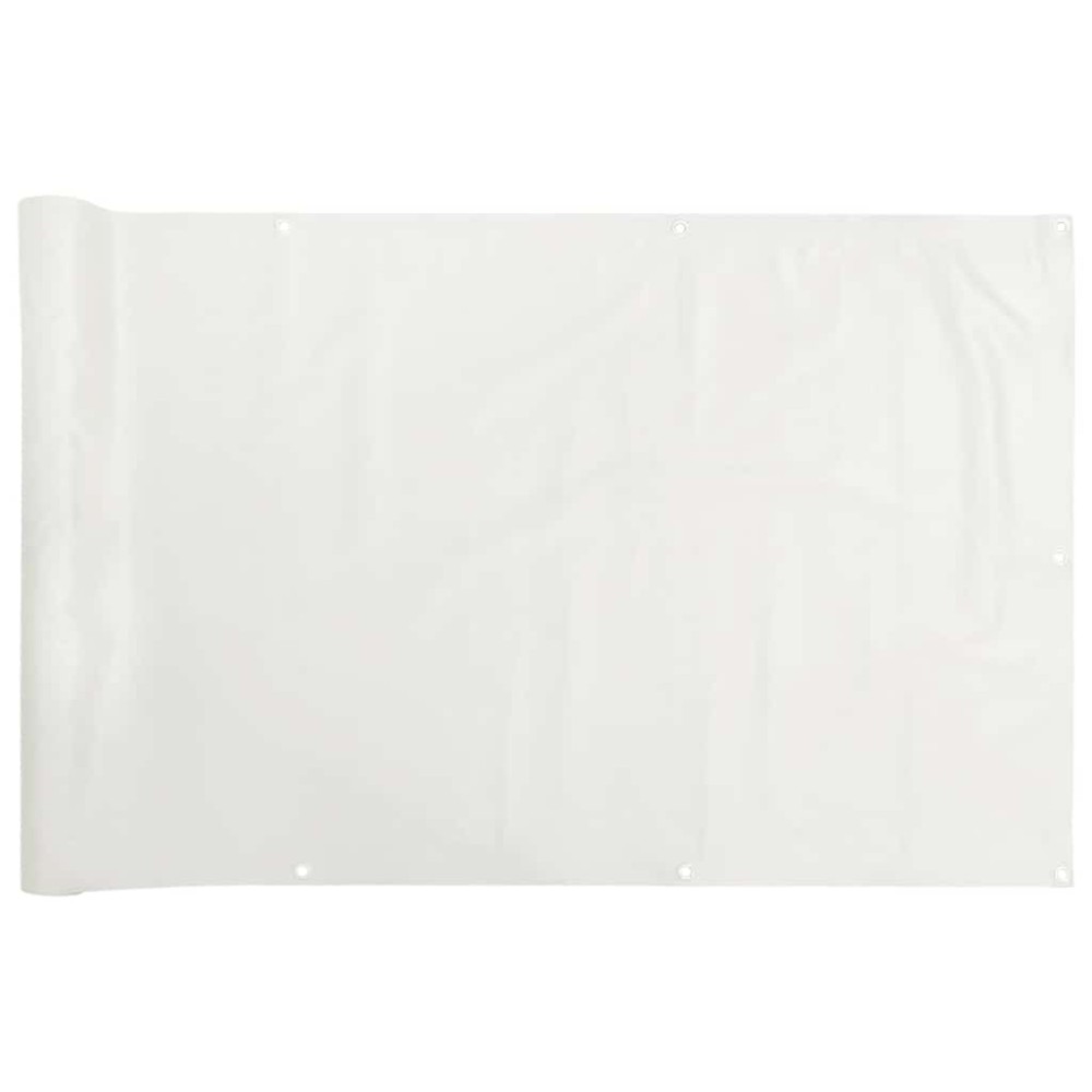 vidaXL Paravan de balcon, alb, 400x75 cm, PVC