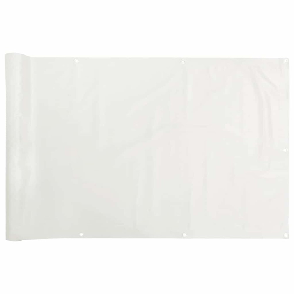 vidaXL Paravan de balcon, alb, 500x75 cm, PVC