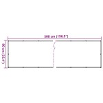vidaXL Paravan de balcon, gri, 500x90 cm, PVC vidaXL Paravan de balcon, gri, 500x90 cm, PVC