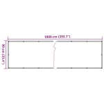 vidaXL Paravan de balcon, gri, 1000x90 cm, PVC vidaXL Paravan de balcon, gri, 1000x90 cm, PVC