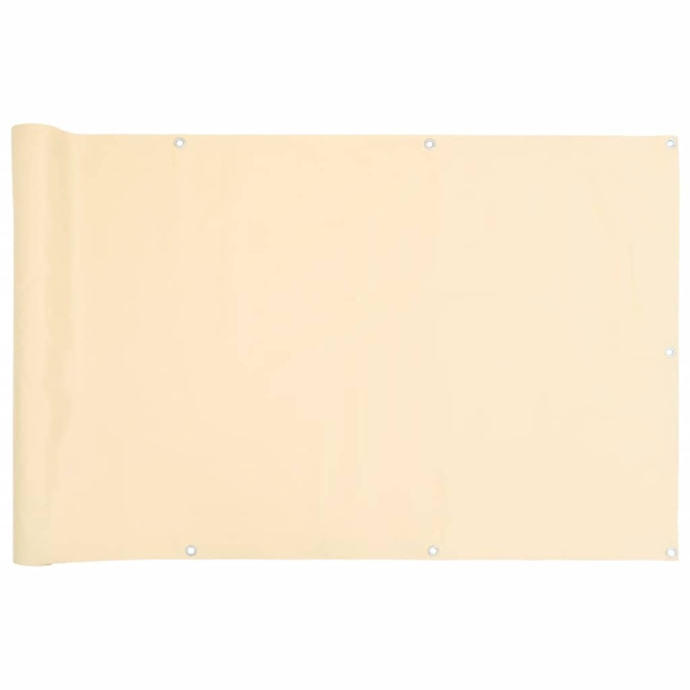 vidaXL Paravan de balcon, crem, 600x90 cm, PVC