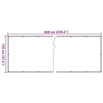 vidaXL Paravan de balcon, gri, 600x120 cm, PVC vidaXL Paravan de balcon, gri, 600x120 cm, PVC