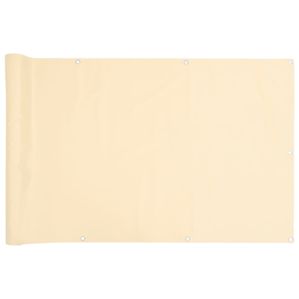 vidaXL Paravan de balcon, crem, 700x120 cm, PVC