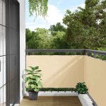 vidaXL Paravan de balcon, crem, 700x120 cm, PVC vidaXL Paravan de balcon, crem, 700x120 cm, PVC