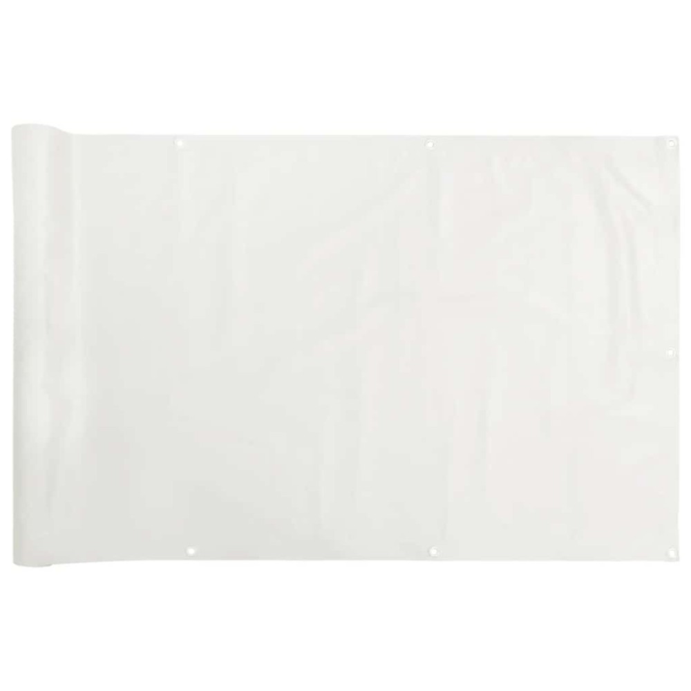 vidaXL Paravan de balcon, alb, 300x120 cm, PVC