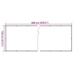 vidaXL Paravan de balcon, alb, 600x120 cm, PVC vidaXL Paravan de balcon, alb, 600x120 cm, PVC