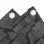 vidaXL Paravan de balcon cu aspect de piatră, gri, 400x120 cm PVC