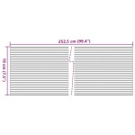 vidaXL Paravane de grădină, 10 buc., gri, 252,5x19 cm, PVC vidaXL Paravane de grădină, 10 buc., gri, 252,5x19 cm, PVC