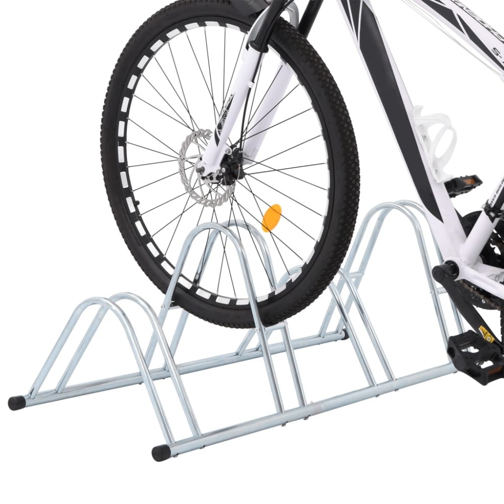 vidaXL Suport de sine stătător pentru 4 biciclete, oțel galvanizat