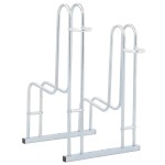 vidaXL Suport pentru 2 biciclete de sine stătător, oțel galvanizat vidaXL Suport pentru 2 biciclete de sine stătător, oțel galvanizat