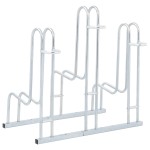vidaXL Suport de sine stătător pentru 3 biciclete, oțel galvanizat vidaXL Suport de sine stătător pentru 3 biciclete, oțel galvanizat