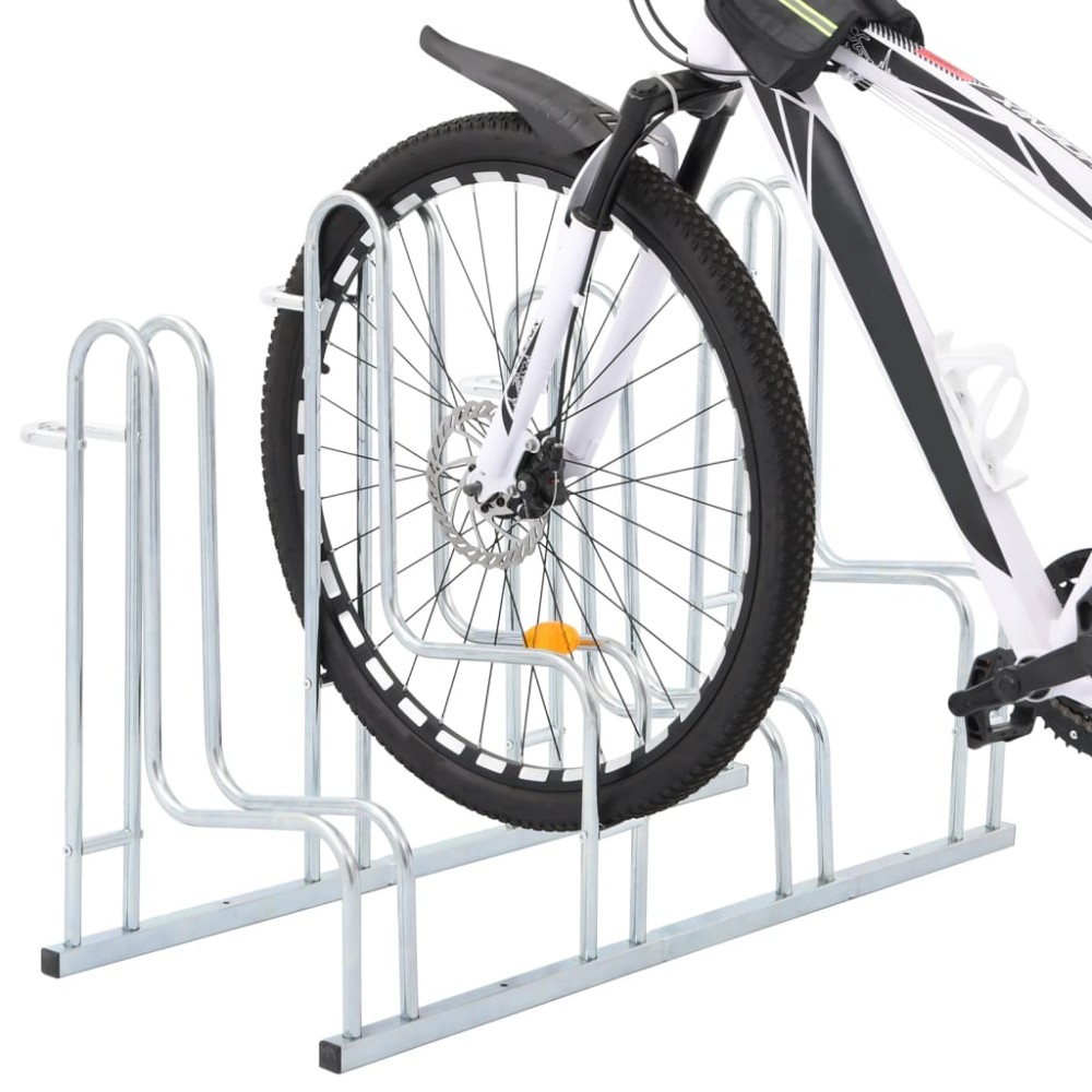 vidaXL Suport de sine stătător pentru 4 biciclete, oțel galvanizat
