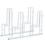 vidaXL Suport de sine stătător pentru 4 biciclete, oțel galvanizat vidaXL Suport de sine stătător pentru 4 biciclete, oțel galvanizat