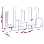 vidaXL Suport pentru 5 biciclete de sine stătător, oțel galvanizat vidaXL Suport pentru 5 biciclete de sine stătător, oțel galvanizat