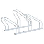 vidaXL Suport de sine stătător pentru 3 biciclete, oțel galvanizat vidaXL Suport de sine stătător pentru 3 biciclete, oțel galvanizat