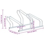 vidaXL Suport de sine stătător pentru 3 biciclete, oțel galvanizat vidaXL Suport de sine stătător pentru 3 biciclete, oțel galvanizat