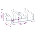 vidaXL Suport de sine stătător pentru 4 biciclete, oțel galvanizat vidaXL Suport de sine stătător pentru 4 biciclete, oțel galvanizat