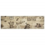 vidaXL Covor de bucătărie lavabil Coffee, maro, 45x150 cm, catifea vidaXL Covor de bucătărie lavabil Coffee, maro, 45x150 cm, catifea