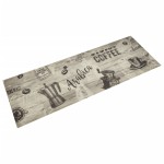 vidaXL Covor de bucătărie lavabil Coffee, gri, 60x180 cm, catifea vidaXL Covor de bucătărie lavabil Coffee, gri, 60x180 cm, catifea