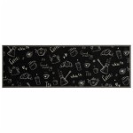 vidaXL Covor de bucătărie lavabil Morning, negru, 60x180 cm, catifea vidaXL Covor de bucătărie lavabil Morning, negru, 60x180 cm, catifea