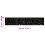 vidaXL Covor de bucătărie lavabil Morning, negru, 60x300 cm, catifea vidaXL Covor de bucătărie lavabil Morning, negru, 60x300 cm, catifea