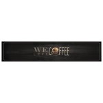vidaXL Covor de bucătărie lavabil, text Coffee, 60x300 cm, catifea vidaXL Covor de bucătărie lavabil, text Coffee, 60x300 cm, catifea